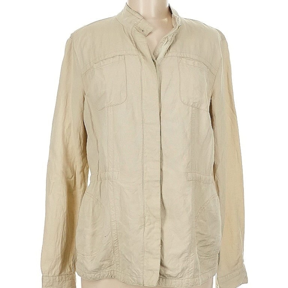 J. McLaughlin Linen Jacket in Natural